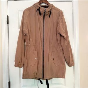 Forever 21 Tan Khaki Hooded Utility Parka Jacket